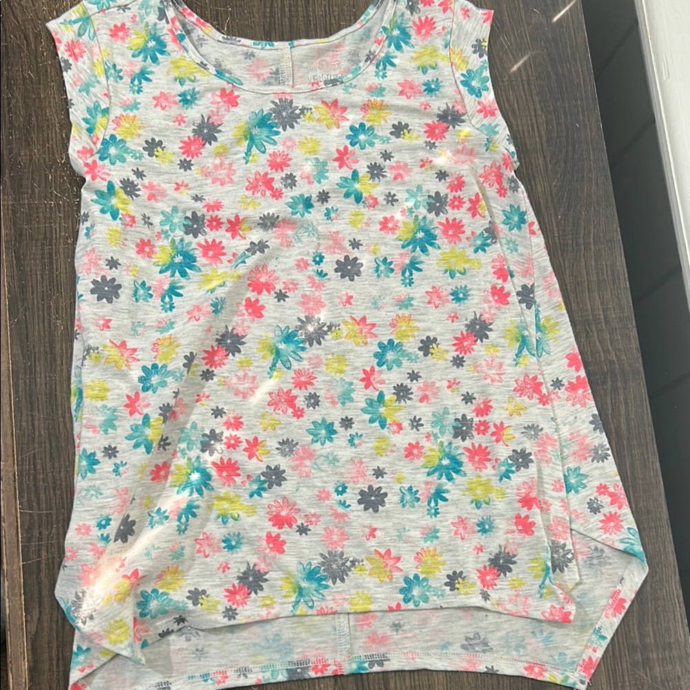 SO Pink and Yellow Short Sleeve Tee Floral Delight